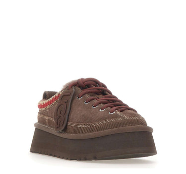 UGG Sabot "Heritage Lace-Up Slipper" BROWN Donna 