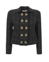 VAQUERA Giacca corta in lana melton BLACK Donna 