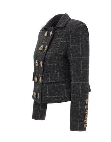 VAQUERA Giacca corta in lana melton BLACK Donna 