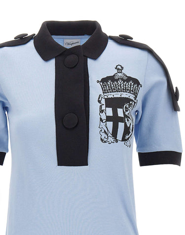 VAQUERA Abito polo con stemma Light Blue Donna 