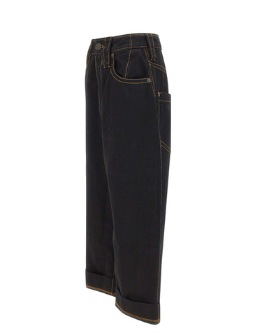 VAQUERA Jeans a gamba larga BLACK Donna 