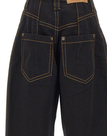 VAQUERA Jeans a gamba larga BLACK Donna 