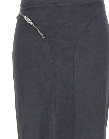 VAQUERA Gonna in cotone con zip GREY Donna 