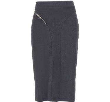 VAQUERA Gonna in cotone con zip GREY Donna 