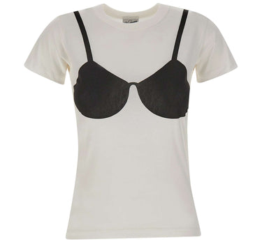 VAQUERA T-shirt trompe l'l'œil WHITE Donna 