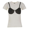 VAQUERA T-shirt trompe l'l'œil WHITE Donna 