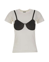 VAQUERA T-shirt trompe l'l'œil WHITE Donna 