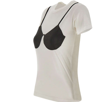 VAQUERA T-shirt trompe l'l'œil WHITE Donna 