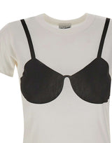 VAQUERA T-shirt trompe l'l'œil WHITE Donna 