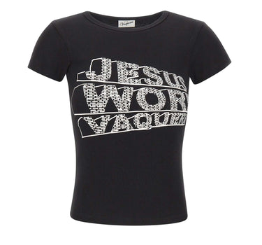 VAQUERA T-shirt slim con stampa BLACK Donna 