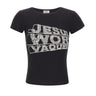 VAQUERA T-shirt slim con stampa BLACK Donna 