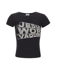 VAQUERA T-shirt slim con stampa BLACK Donna 