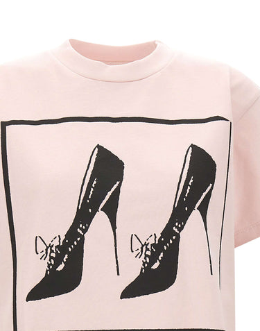 VAQUERA T-shirt over con stampa Pink Donna 