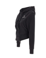 VAQUERA Felpa con cappuccio asimmetrica BLACK Donna 