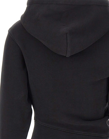 VAQUERA Felpa con cappuccio asimmetrica BLACK Donna 