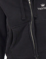 VAQUERA Felpa con cappuccio asimmetrica BLACK Donna 
