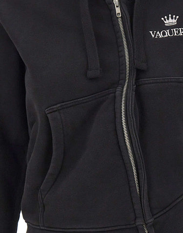 VAQUERA Felpa con cappuccio asimmetrica BLACK Donna 