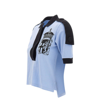 VAQUERA Polo con stemma Light Blue Donna 