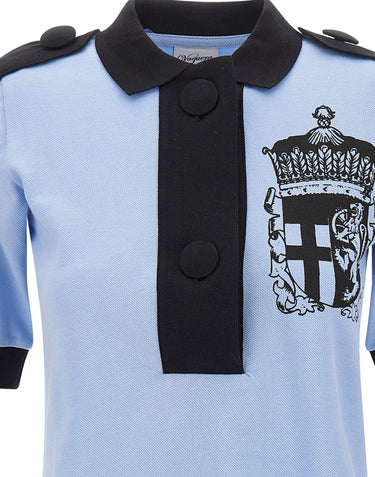 VAQUERA Polo con stemma Light Blue Donna 
