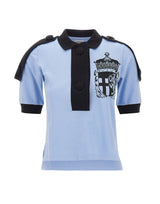 VAQUERA Polo con stemma Light Blue Donna 