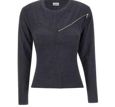 VAQUERA T-shirt a maniche lunghe con zip GREY Donna 