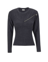 VAQUERA T-shirt a maniche lunghe con zip GREY Donna 