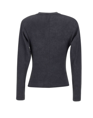 VAQUERA T-shirt a maniche lunghe con zip GREY Donna 