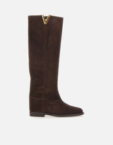 VIA ROMA 15 Stivali "Velour" BROWN Donna 