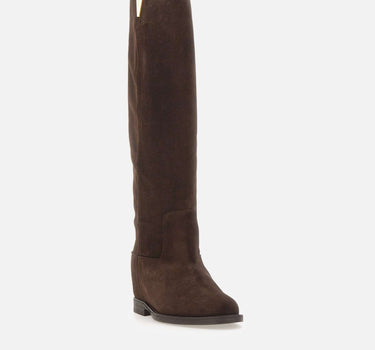 VIA ROMA 15 Stivali "Velour" BROWN Donna 