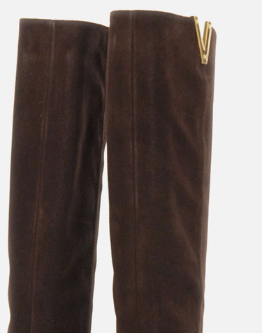 VIA ROMA 15 Stivali "Velour" BROWN Donna 