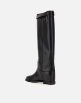 VIA ROMA 15 Stivali "Santa Monica" in pelle BLACK Donna 