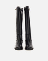 VIA ROMA 15 Stivali "Santa Monica" in pelle BLACK Donna 