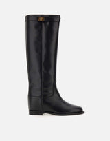 VIA ROMA 15 Stivali "Santa Monica" in pelle BLACK Donna 