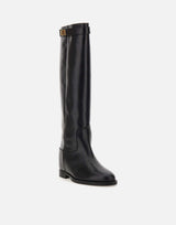 VIA ROMA 15 Stivali "Santa Monica" in pelle BLACK Donna 