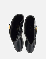 VIA ROMA 15 Stivali "Santa Monica" in pelle BLACK Donna 