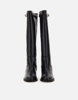 VIA ROMA 15 Stivali "Santa Monica" in pelle BLACK Donna 