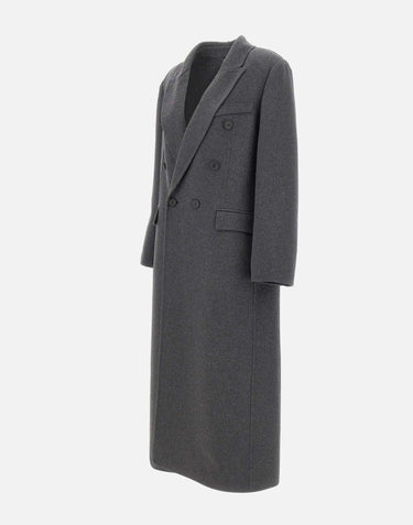 Cappotto doppiopetto in lana 1126WCT006440B DKGREY VICTORIA BECKHAM 