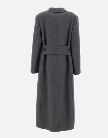 Cappotto doppiopetto in lana 1126WCT006440B DKGREY VICTORIA BECKHAM 