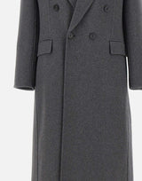 Cappotto doppiopetto in lana 1126WCT006440B DKGREY VICTORIA BECKHAM 