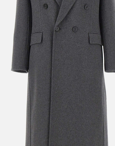 Cappotto doppiopetto in lana 1126WCT006440B DKGREY VICTORIA BECKHAM 