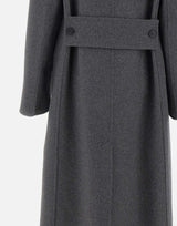 Cappotto doppiopetto in lana 1126WCT006440B DKGREY VICTORIA BECKHAM 