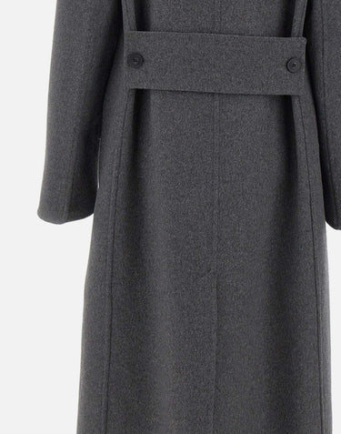 Cappotto doppiopetto in lana 1126WCT006440B DKGREY VICTORIA BECKHAM 