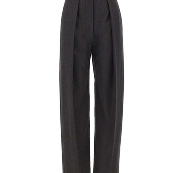 Pantaloni a gamba larga 1226WTR002857Q DKGREY VICTORIA BECKHAM 