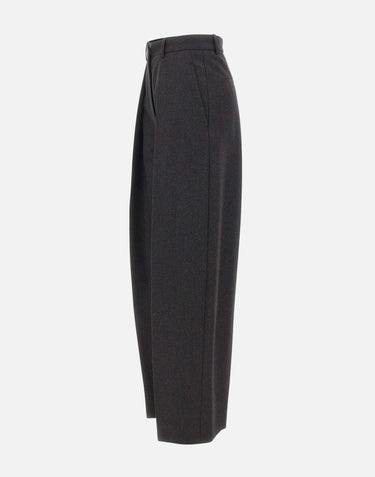 Pantaloni a gamba larga 1226WTR002857Q DKGREY VICTORIA BECKHAM 
