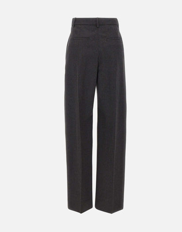 Pantaloni a gamba larga 1226WTR002857Q DKGREY VICTORIA BECKHAM 