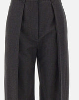 Pantaloni a gamba larga 1226WTR002857Q DKGREY VICTORIA BECKHAM 