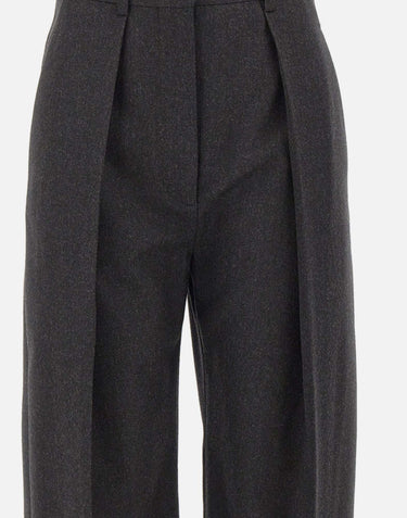Pantaloni a gamba larga 1226WTR002857Q DKGREY VICTORIA BECKHAM 