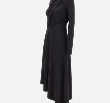 Abito asimmetrico con drappeggi 1326JDR007340A BLACK VICTORIA BECKHAM 