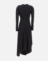 Abito asimmetrico con drappeggi 1326JDR007340A BLACK VICTORIA BECKHAM 