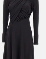 Abito asimmetrico con drappeggi 1326JDR007340A BLACK VICTORIA BECKHAM 